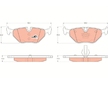 Sada brzdových destiček, kotoučová brzda TRW GDB1344