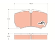 Sada brzdových destiček, kotoučová brzda TRW GDB1535