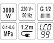 Baterie nástěnná s ohřevem vody KATLA-2 3kW