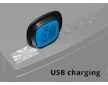 Čepice BLACK s LED svítilnou USB nabíjení