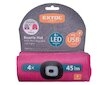 Čepice s čelovkou 45lm, nabíjecí, USB, světle šedá/růžová, oboustranná, univerzální velikost EXTOL LIGHT