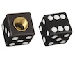čepičky ventilků Lucky Dice, OXFORD (černé, pár)
