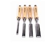 Dláta na dřevo 10-25 mm, dřevěná rukojeť, sada 4 ks - KRAFT&DELE