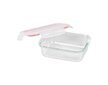 Dóza na potraviny obdélníková skleněná 650 ml, plastové víko s Clip uzávěrem  – MagicHome