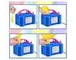 Elektrická pumpa na balónky s integrovanými tryskami, modrá