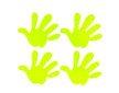 Fluorescenční samolepky sada HANDS AMIO-03942