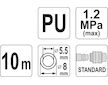 Hadice vzduchová spirální PU 5,5x8mm, 10m YT-24202
