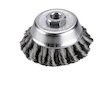 Kartáč hrnkový copánkový, Ø 80mm, vlnitý drát S 0,5mm dvouřadý, M14x2mm, EXTOL CRAFT