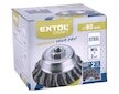 Kartáč hrnkový copánkový, Ø 80mm, vlnitý drát S 0,5mm dvouřadý, M14x2mm, EXTOL CRAFT