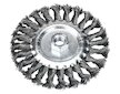 Kartáč radiální copánkový, O 125mm, vlnitý drát S 0,5mm, M14x2mm, EXTOL CRAFT