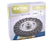 Kartáč radiální copánkový, O 125mm, vlnitý drát S 0,5mm, M14x2mm, EXTOL CRAFT