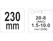 Kleště konektorové 230mm, 22-8(AWG), 1,5-10,00mm2