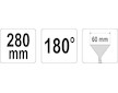 Kleště na ohýbání plechu 280 mm 180° rovné