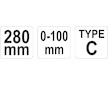 Kleště samosvorné upínací typu C 280 mm ( YT-2468 )