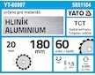 Kotouč na hliník 180 x 20 mm 60z