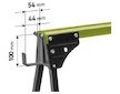 Koza stavební skládací, nosnost 450 kg, výška 76,5 cm, 1 ks - EXTOL CRAFT