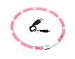 LED obojek dobíjecí Karlie, růžová 35 cm