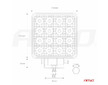 LED pracovní světlo AWL10 16LED FLOOD 9-36V