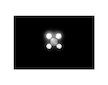 LED prostorové světlo 4xLED+1xLED s konvexní čočkou