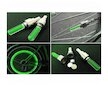LED svítící čepičky na ventilky, zelené, 2ks