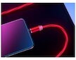 Magnetický nabíjecí USB kabel s LED podsvícením, 3v1, 1m, červený KAXL