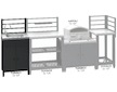 Modul stůl s dřezem TORINO 1 pro venkovní kuchyň 60x47x123cm