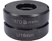 Náhradní čelisti k lisovacím kleštím YT-21735 typ U 16mm