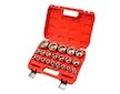 Nástrčné hlavice 1/2", 8-36mm, 12hran, sada 21ks MAR-POL