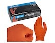 Nitrilové rukavice Solid Grip 3D, pevné, odolné chemikáliím, 50 ks, oranžové, velikost XL - GEKO