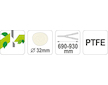 Nůžky na větve teleskop. 690-930mm (průměr 32mm)  šikmý stříh