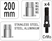 Nýtovací kleště pro matice 200mm M3,M4 M5,M6