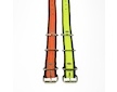 Obojek kožený s textilní vsadkou FLUO 50 x 2,0 cm
