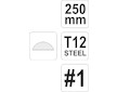 Pilník zámečnický půlkulatý hrubý 250 mm