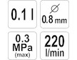 Pistole na lakování s nádrží 0,1l 0.8mm