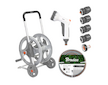Pojízdný naviják WHITE LINE s hadicí 1/2" 20 m a příslušenstvím SILVER PRO SET, kovový - BRADAS