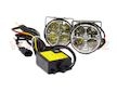 přídavná světla LED pro denní svícení 12 V, 4x SMD v každém světle, kulatá - průměr 70 mm sada vč. kabeláže