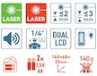 Přijímač - detektor laserového paprsku EXTOL PREMIUM
