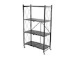Regál Racks RAW4T, kovový, na kolečkách, 4 police, 1270 x 720 x 340 mm, 200 kg