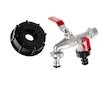 Sada pro IBC kontejner, redukce vnitřní závit S60×6 a zahradní ventil , vstup 1/2", výstup 2×3/4" - GEKO