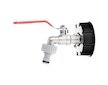 Sada pro IBC kontejner, redukce vnitřní závit S60×6 a zahradní ventil , vstup 1/2", výstup 3/4" - GEKO