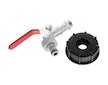 Sada pro IBC kontejner, redukce vnitřní závit S60×6 a zahradní ventil , vstup 1/2", výstup 3/4" - GEKO