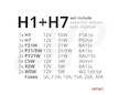 Sada žárovek 30ks (H1 + H7) AMIO-03960