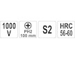Šroubovák křížový PH2 x 100 mm izolovaný 1kV