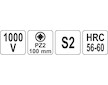 Šroubovák křížový PZ2 x 100 mm izolovaný 1kV