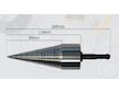 Štípací trn - kužel na dřevo 38x115mm s uchycením SDS+ KAXL