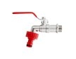 Ventil zahradní, vstup 1/2", výstup 3/4" + konektor pro rychlospojku - GEKO