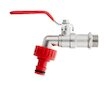Ventil zahradní, vstup 1/2", výstup 3/4" + konektor pro rychlospojku - GEKO