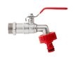 Ventil zahradní, vstup 3/4", výstup 1" + konektor pro rychlospojku - GEKO