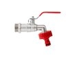 Ventil zahradní, vstup 3/4", výstup 1" + konektor pro rychlospojku - GEKO