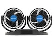 Ventilátor MITCHELL DUO 2x130mm 12V na palubní desku s teploměrem